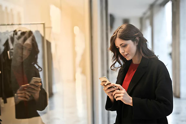 A woman shopping